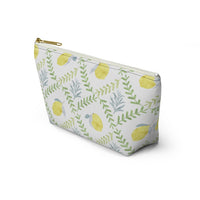Lemon Tile Accessory Pouch w T-bottom in Green